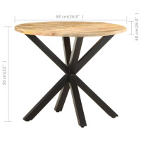 Produktbild för Sidobord 68x68x56 cm massivt mangoträ