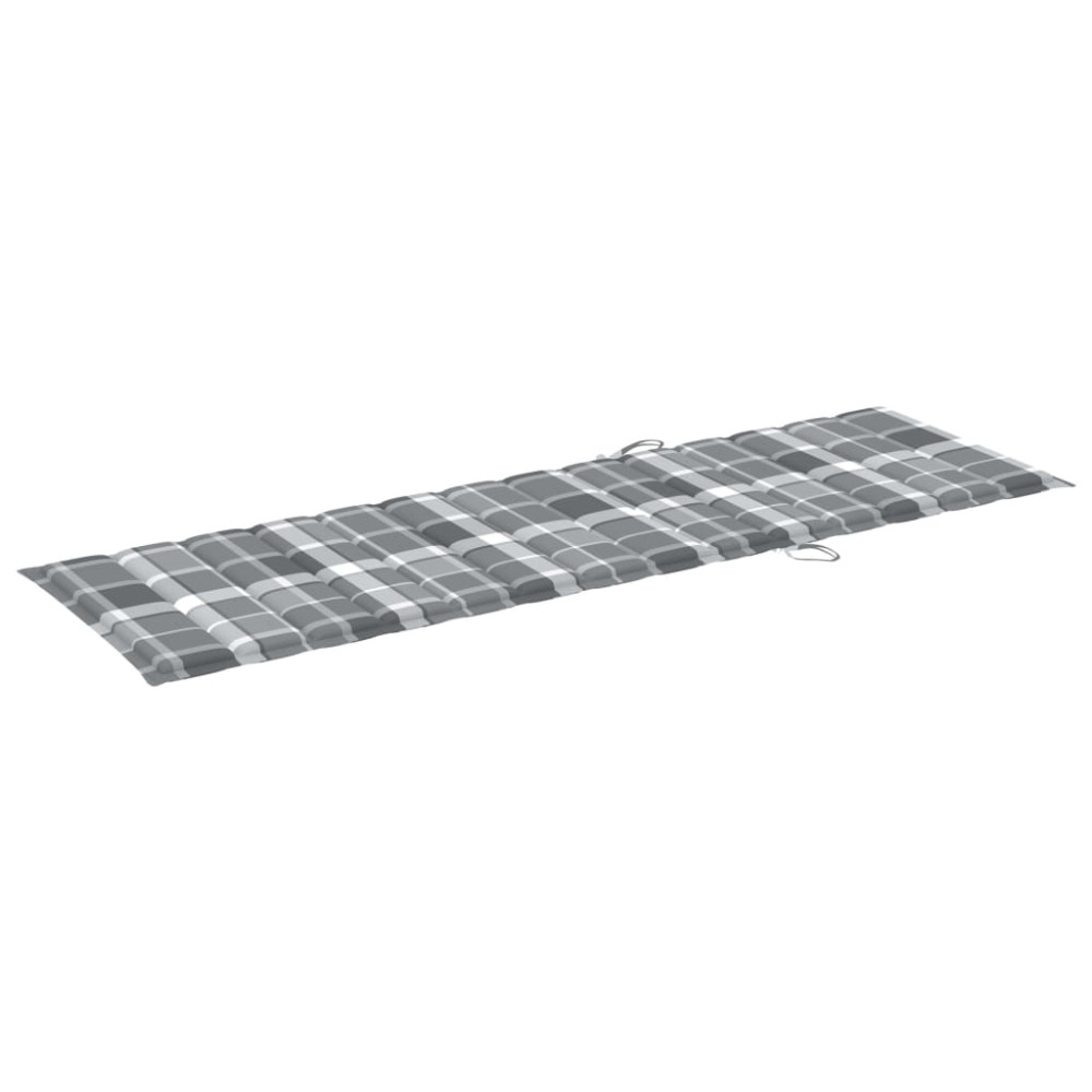 Produktbild för Solsäng med dyna massivt akaciaträ