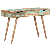 Produktbild för Sminkbord med spegel 112x45x76 cm massivt återvunnet trä