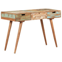 Produktbild för Sminkbord med spegel 112x45x76 cm massivt återvunnet trä