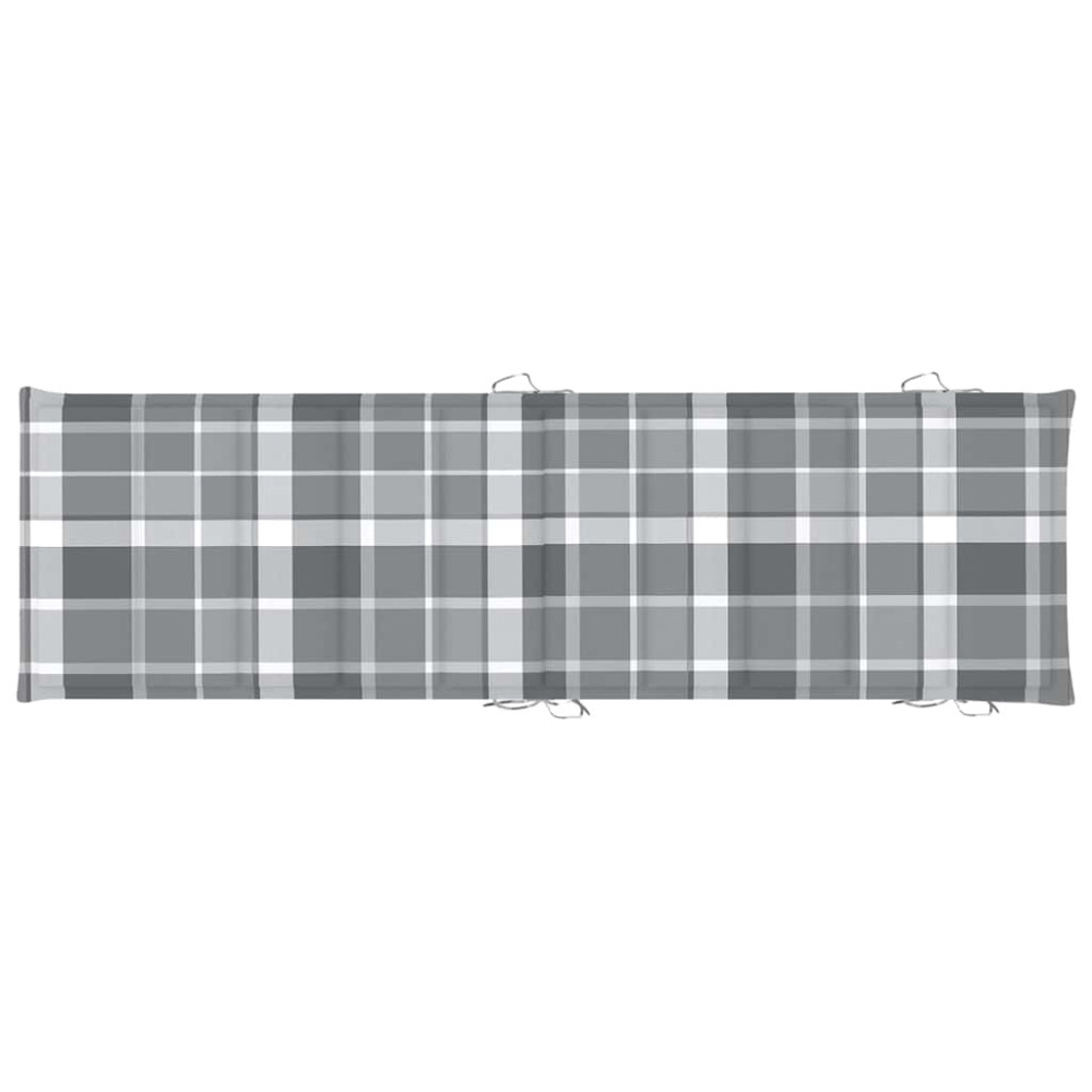 Produktbild för Solsäng med dyna massivt akaciaträ