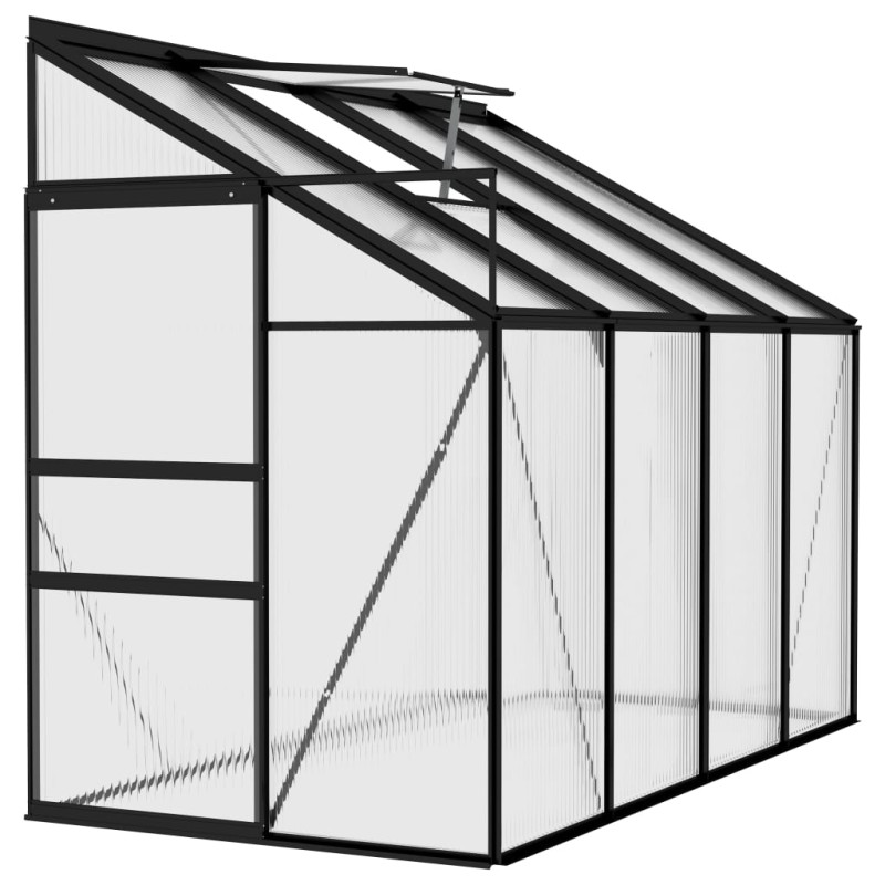 Produktbild för Växthus antracit aluminium 5,02 m³