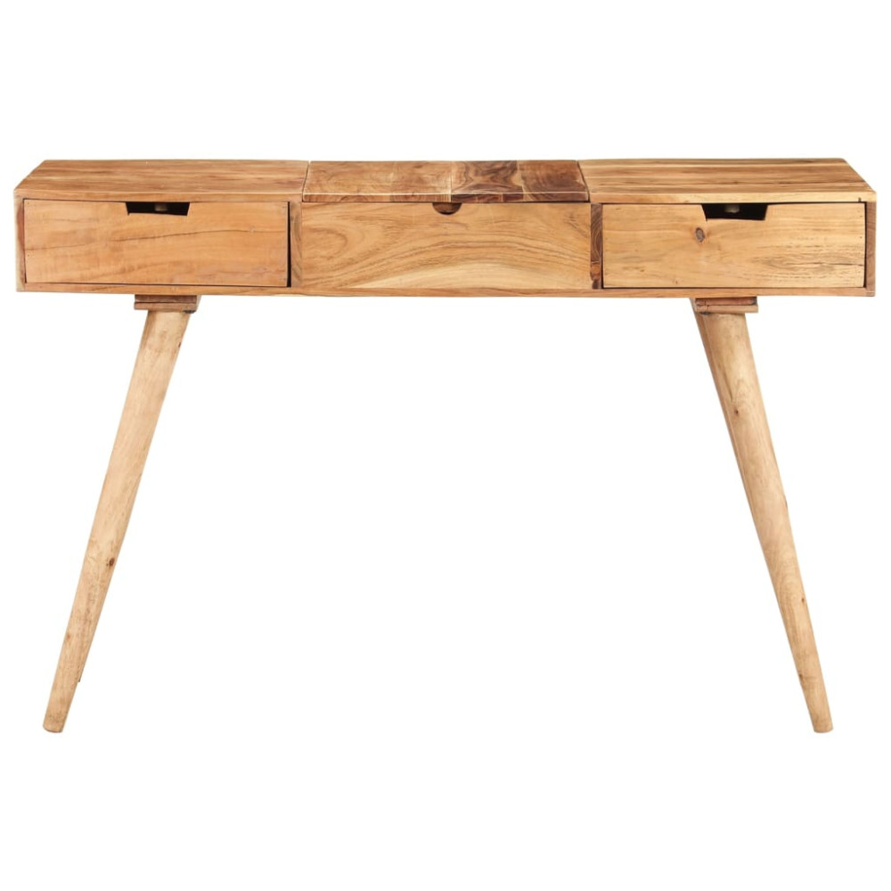 Produktbild för Sminkbord med spegel 112x45x76 cm massivt mangoträ
