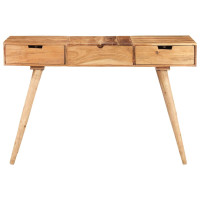 Produktbild för Sminkbord med spegel 112x45x76 cm massivt mangoträ