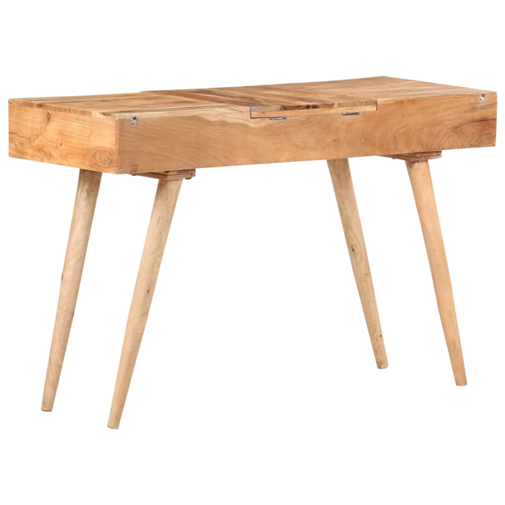 Produktbild för Sminkbord med spegel 112x45x76 cm massivt mangoträ