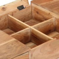 Produktbild för Sminkbord med spegel 112x45x76 cm massivt mangoträ