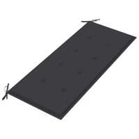 Produktbild för Hopfällbar trädgårdsbänk med dyna 118 cm bambu