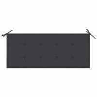 Produktbild för Hopfällbar trädgårdsbänk med dyna 118 cm bambu