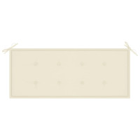 Produktbild för Hopfällbar trädgårdsbänk med dyna 118 cm bambu