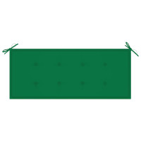 Produktbild för Hopfällbar trädgårdsbänk med dyna 118 cm bambu