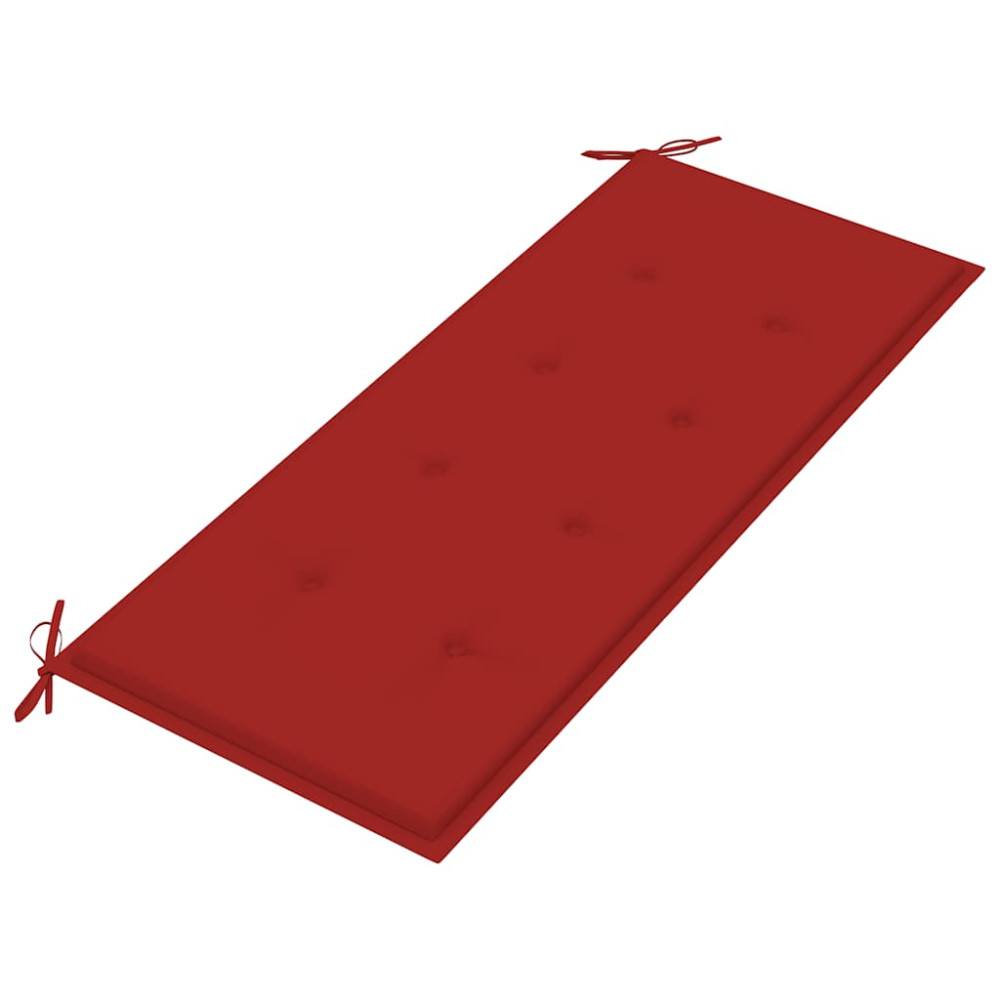 Produktbild för Hopfällbar trädgårdsbänk med dyna 118 cm bambu