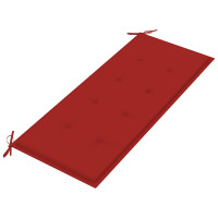Produktbild för Hopfällbar trädgårdsbänk med dyna 118 cm bambu