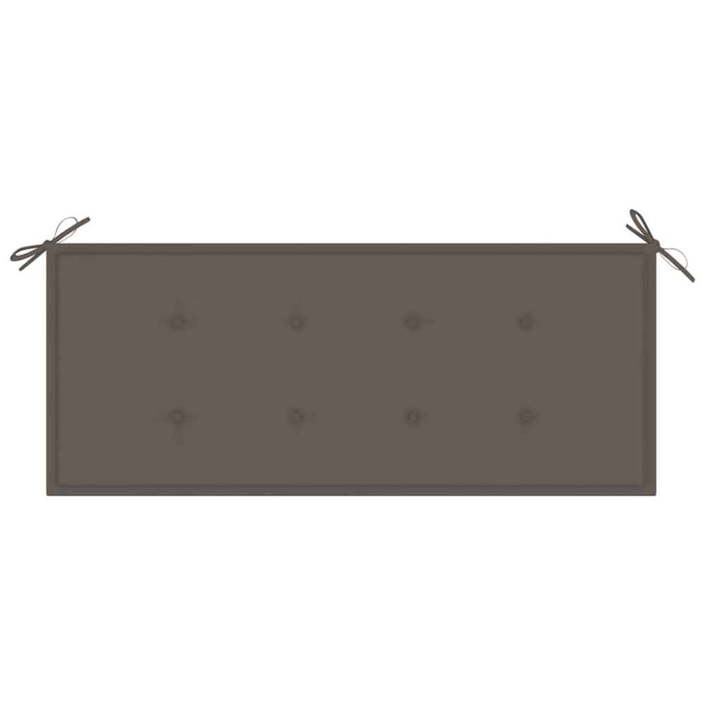 Produktbild för Hopfällbar trädgårdsbänk med dyna 118 cm bambu