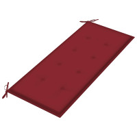 Produktbild för Hopfällbar trädgårdsbänk med dyna 118 cm bambu