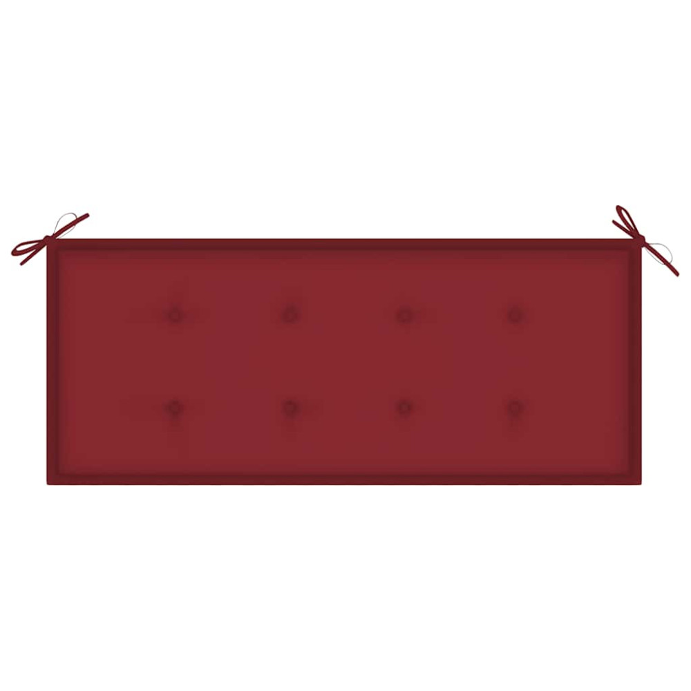Produktbild för Hopfällbar trädgårdsbänk med dyna 118 cm bambu