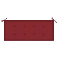 Produktbild för Hopfällbar trädgårdsbänk med dyna 118 cm bambu