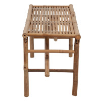 Produktbild för Hopfällbar trädgårdsbänk med dyna 118 cm bambu