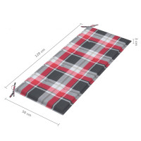 Produktbild för Hopfällbar trädgårdsbänk med dyna 118 cm bambu