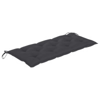 Produktbild för Hopfällbar trädgårdsbänk med dyna 118 cm bambu