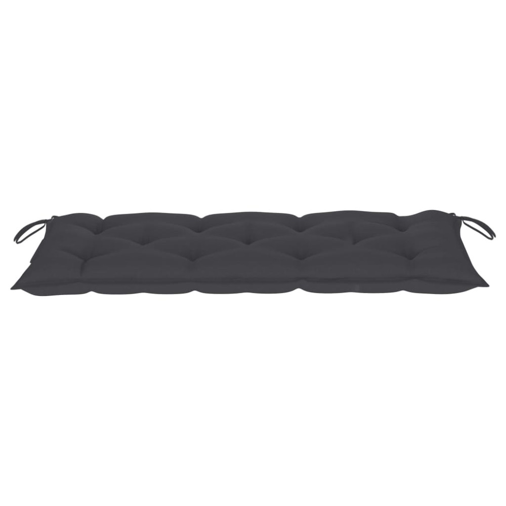 Produktbild för Hopfällbar trädgårdsbänk med dyna 118 cm bambu