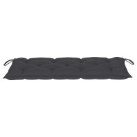 Produktbild för Hopfällbar trädgårdsbänk med dyna 118 cm bambu