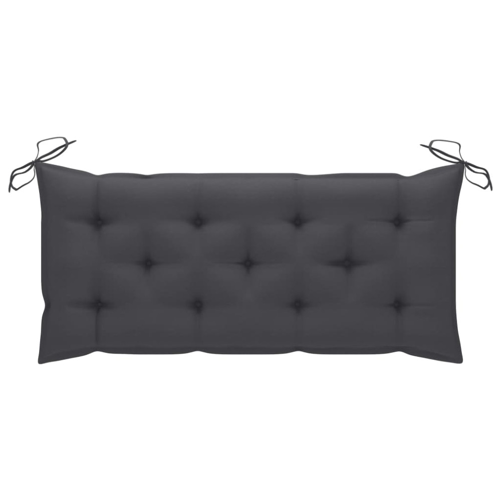 Produktbild för Hopfällbar trädgårdsbänk med dyna 118 cm bambu