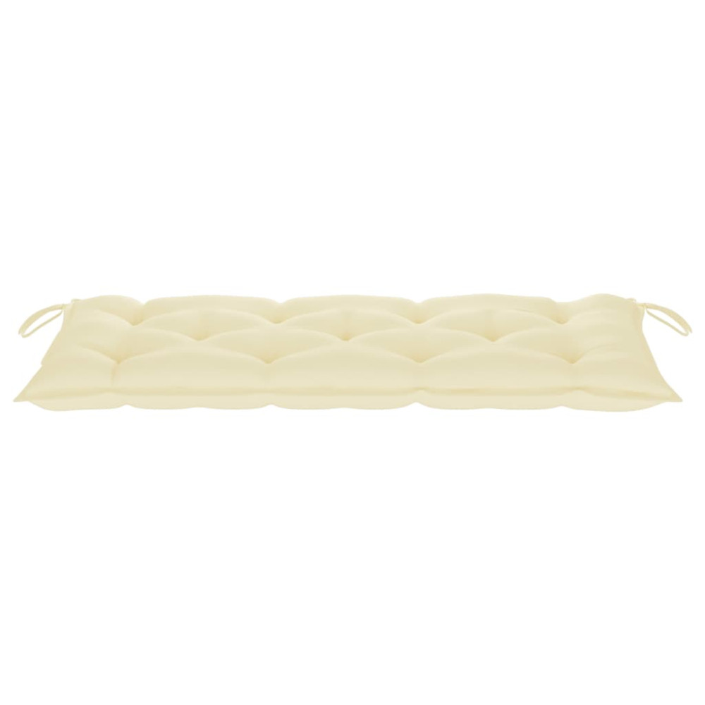Produktbild för Hopfällbar trädgårdsbänk med dyna 118 cm bambu