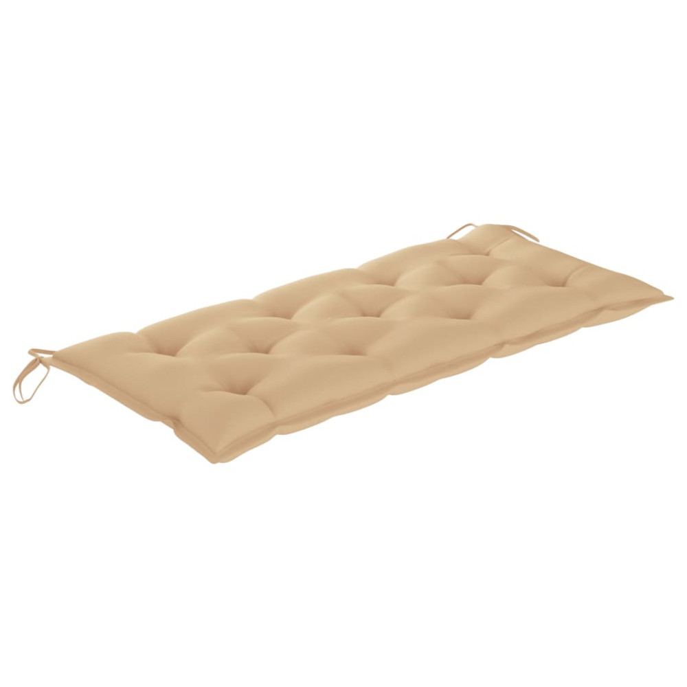 Produktbild för Hopfällbar trädgårdsbänk med dyna 118 cm bambu