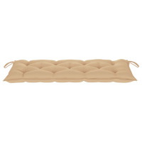 Produktbild för Hopfällbar trädgårdsbänk med dyna 118 cm bambu