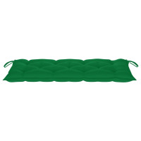 Produktbild för Hopfällbar trädgårdsbänk med dyna 118 cm bambu