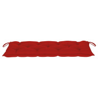 Produktbild för Hopfällbar trädgårdsbänk med dyna 118 cm bambu