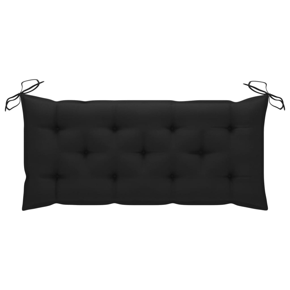 Produktbild för Hopfällbar trädgårdsbänk med dyna 118 cm bambu