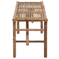 Produktbild för Hopfällbar trädgårdsbänk med dyna 118 cm bambu