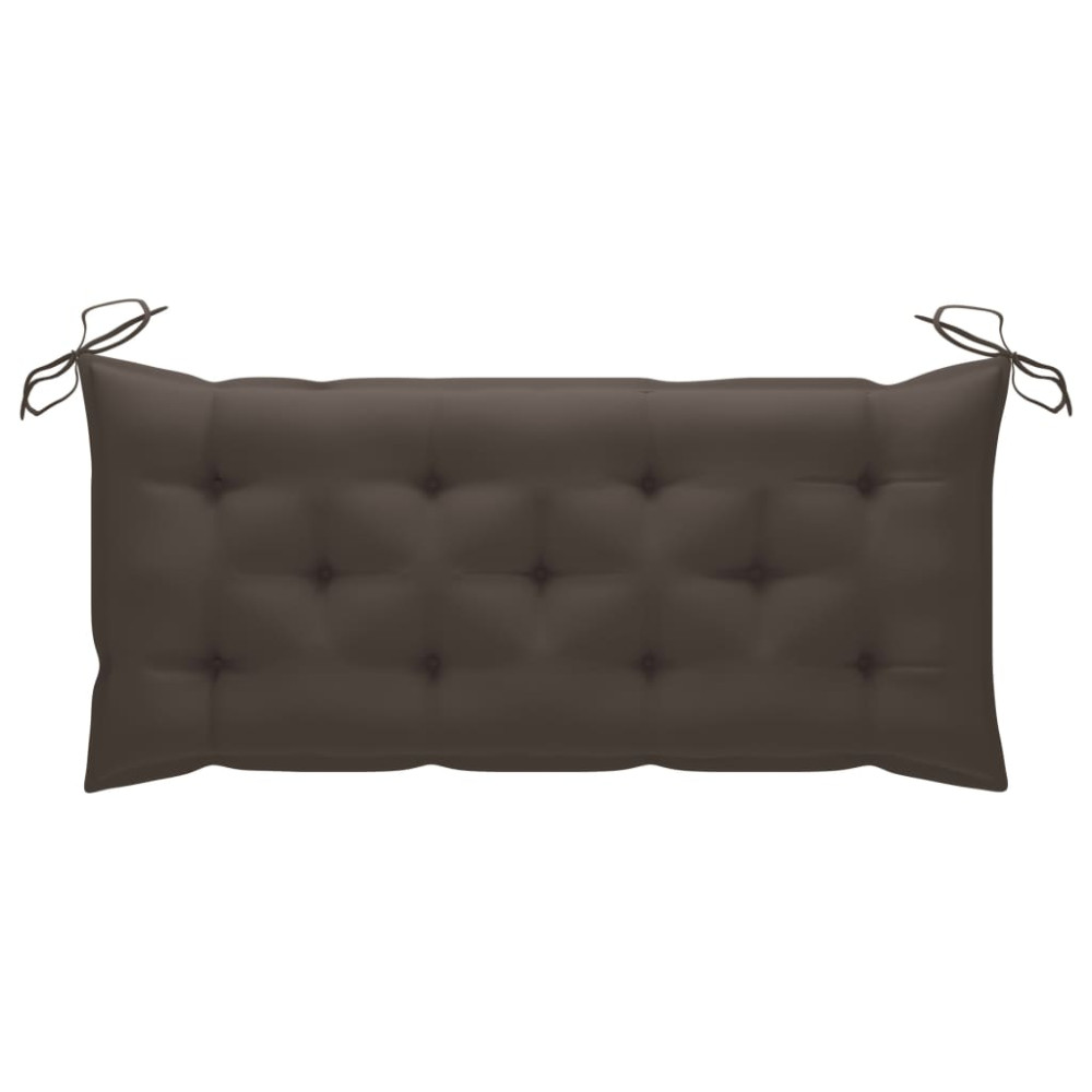 Produktbild för Hopfällbar trädgårdsbänk med dyna 118 cm bambu