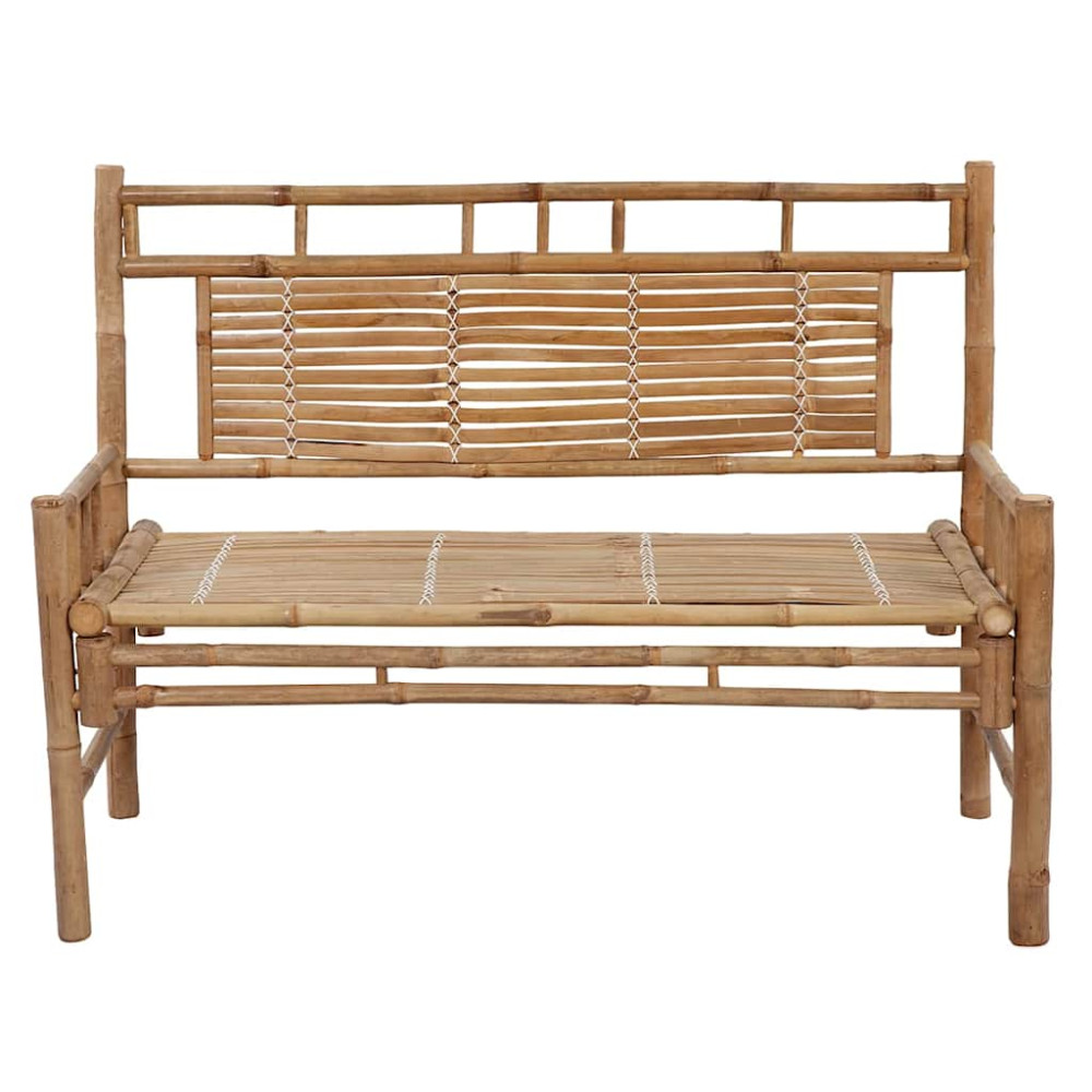 Produktbild för Trädgårdsbänk med dyna 120 cm bambu