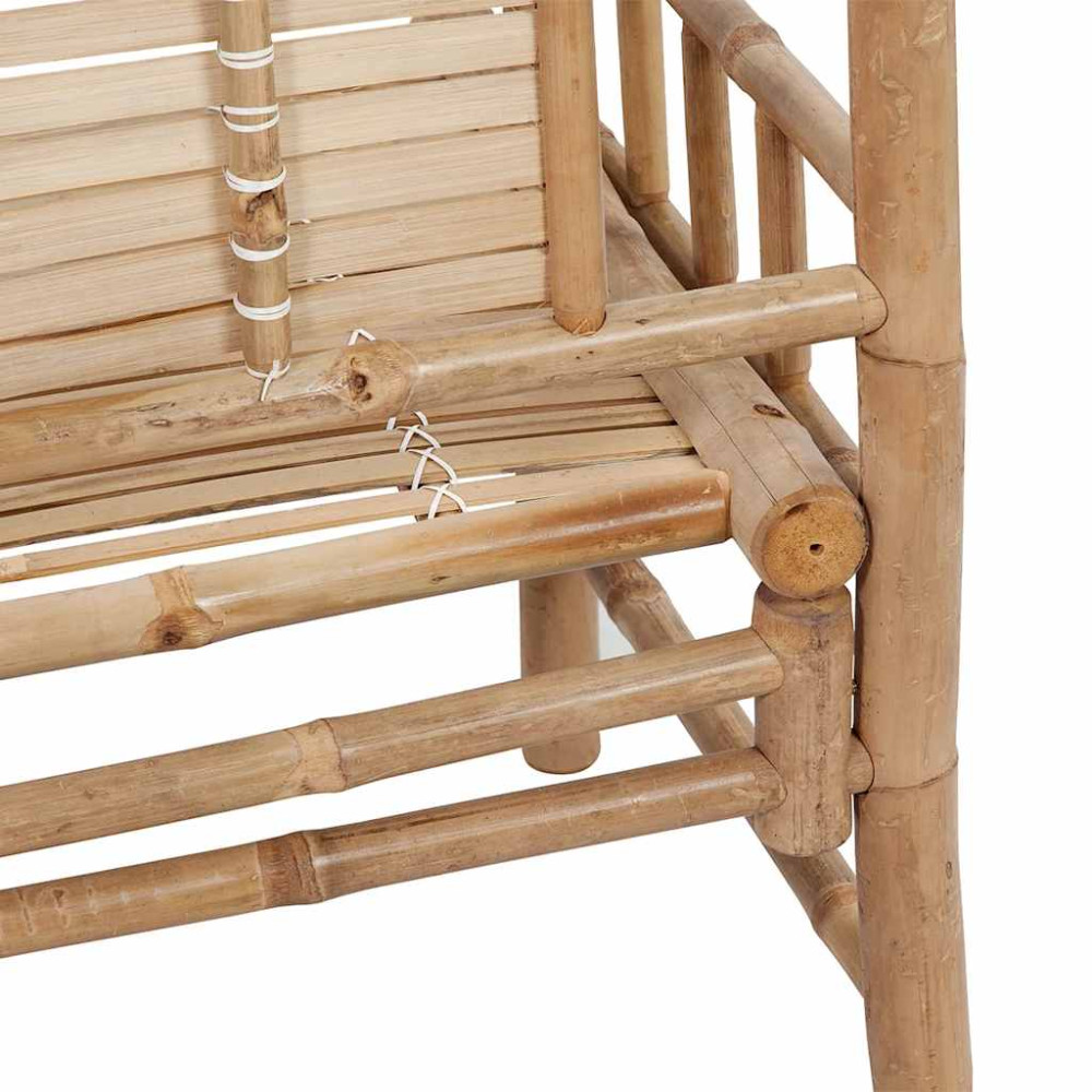 Produktbild för Trädgårdsbänk med dyna 120 cm bambu
