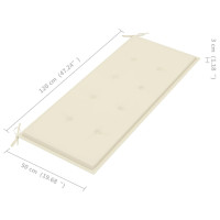 Produktbild för Trädgårdsbänk med dyna 120 cm bambu