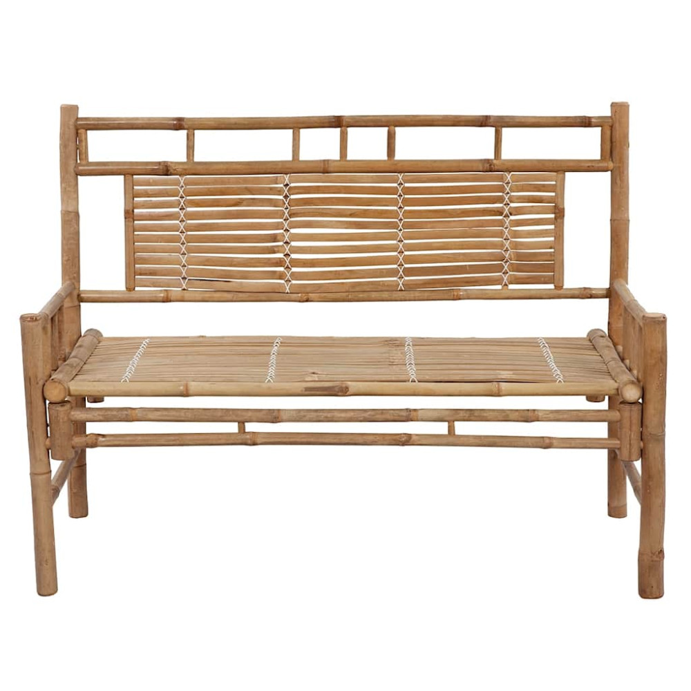 Produktbild för Trädgårdsbänk med dyna 120 cm bambu