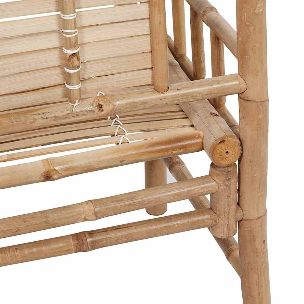 Produktbild för Trädgårdsbänk med dyna 120 cm bambu