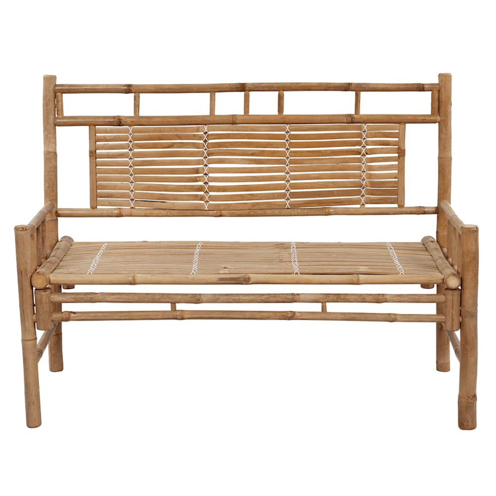 Produktbild för Trädgårdsbänk med dyna 120 cm bambu