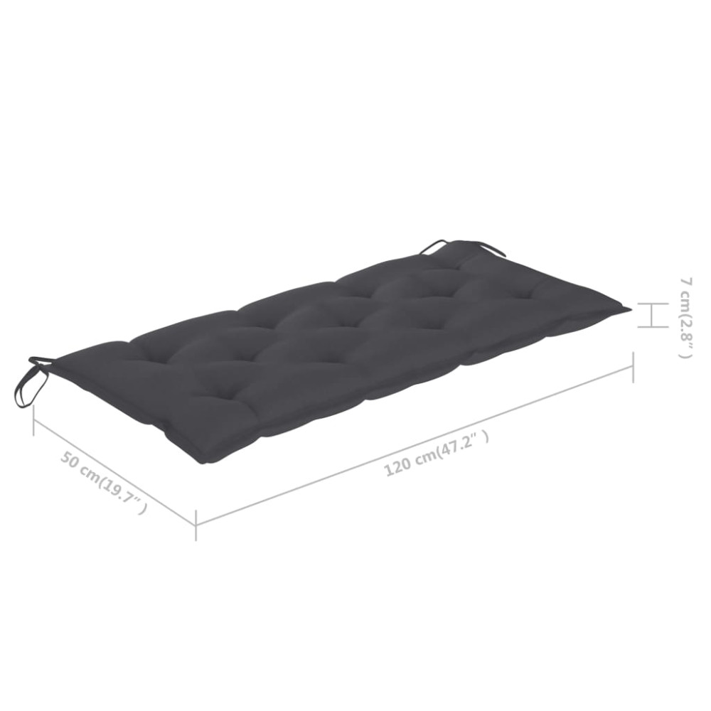 Produktbild för Trädgårdsbänk med dyna 120 cm bambu