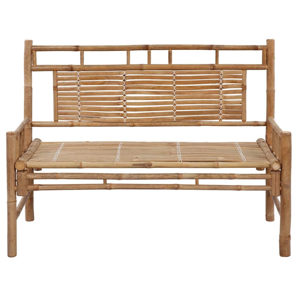 Produktbild för Trädgårdsbänk med dyna 120 cm bambu