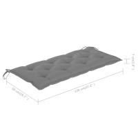 Produktbild för Trädgårdsbänk med dyna 120 cm bambu