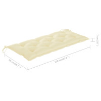 Produktbild för Trädgårdsbänk med dyna 120 cm bambu