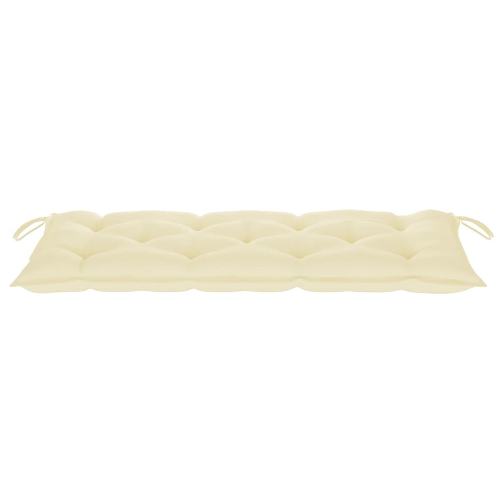 Produktbild för Trädgårdsbänk med dyna 120 cm bambu