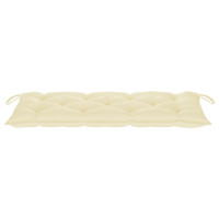Produktbild för Trädgårdsbänk med dyna 120 cm bambu