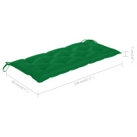 Produktbild för Trädgårdsbänk med dyna 120 cm bambu