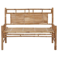 Produktbild för Trädgårdsbänk med dyna 120 cm bambu