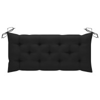 Produktbild för Trädgårdsbänk med dyna 120 cm bambu