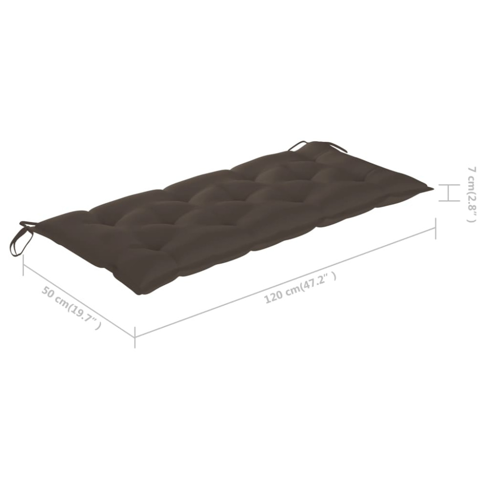 Produktbild för Trädgårdsbänk med dyna 120 cm bambu